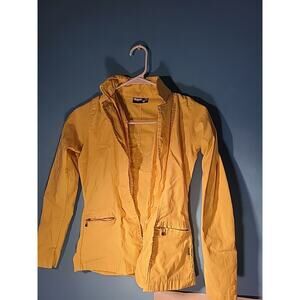 Nogath Womens Yellow Button Up Coat Size M